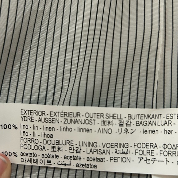 Zara 100% Linen Blazer Beige (M) | Oversized Neutral Summer Workwear Jacket - Picture 5 of 6